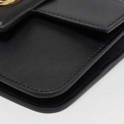 Lancel Black Leather Roxane Crossbody Bag