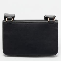 Lancel Black Leather Roxane Crossbody Bag