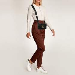 Lancel Black Leather Roxane Crossbody Bag