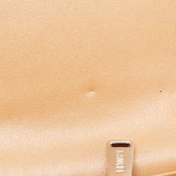 Pre Owned Lancel Brown Leather Flap Continental Wallet