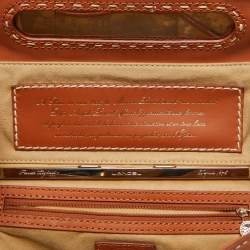 Lancel Brown Leather L'Angèle Top Handle Bag
