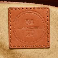 Lancel Brown Leather L'Angèle Top Handle Bag