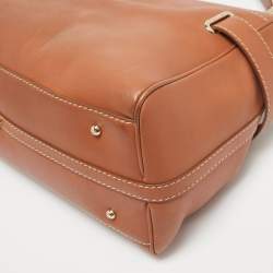 Lancel Brown Leather L'Angèle Top Handle Bag