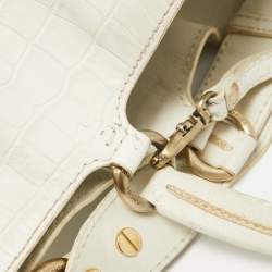 Lancel White Leather Premiere Flirt Bucket Bag