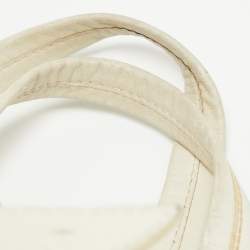 Lancel White Leather Premiere Flirt Bucket Bag