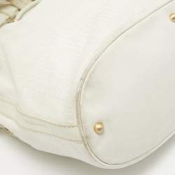 Lancel White Leather Premiere Flirt Bucket Bag