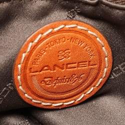 Lancel Orange Leather Pocket Hobo