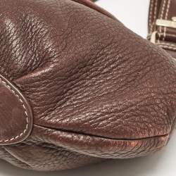 Lancel Dark Brown Leather Miss Broadway Hobo