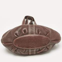 Lancel Dark Brown Leather Miss Broadway Hobo