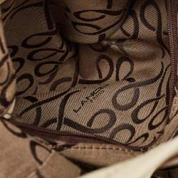 Pre Owned Lancel Off White Leather Premiere Flirt Bucket Bag