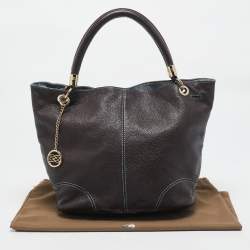 Lancel Dark Brown Leather French Flair Tote