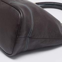 Lancel Dark Brown Leather French Flair Tote