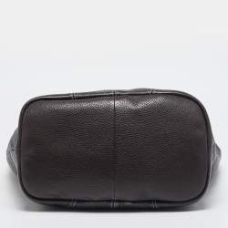 Lancel Dark Brown Leather French Flair Tote