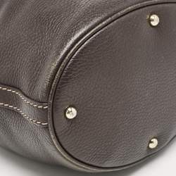 Lancel Dark Brown Leather Small Premier Flirt Bucket Bag