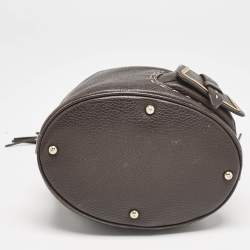 Lancel Dark Brown Leather Small Premier Flirt Bucket Bag