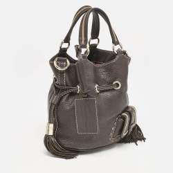 Lancel Dark Brown Leather Small Premier Flirt Bucket Bag