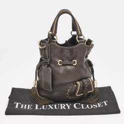 Lancel Dark Brown Leather Small Premier Flirt Bucket Bag