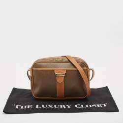 Lancel Brown/Tan Coated Canvas and Leather Camera Shoulder Bag