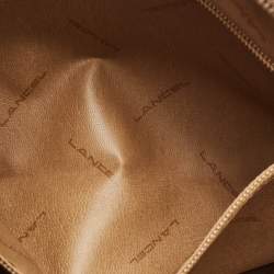 Lancel Brown/Tan Coated Canvas and Leather Camera Shoulder Bag