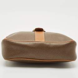 Lancel Brown/Tan Coated Canvas and Leather Camera Shoulder Bag