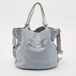 Lancel Light Blue Leather Premiere Flirt Bucket Bag