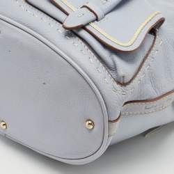 Lancel Light Blue Leather Premiere Flirt Bucket Bag