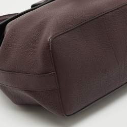 Pre Owned Lancel Dark Burgundy Leather Charlie de Lancel Top Handle Bag