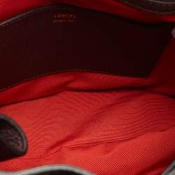Pre Owned Lancel Dark Burgundy Leather Charlie de Lancel Top Handle Bag