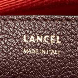 Pre Owned Lancel Dark Burgundy Leather Charlie de Lancel Top Handle Bag