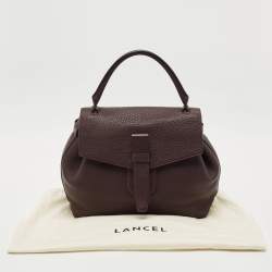 Pre Owned Lancel Dark Burgundy Leather Charlie de Lancel Top Handle Bag