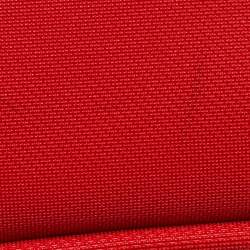 Pre Owned Lancel Red/Tan Canvas and Leather Trim Vanity Travel Bag