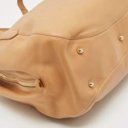 Pre Owned Lancel Beige Leather Satchel