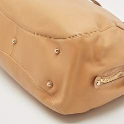 Pre Owned Lancel Beige Leather Satchel