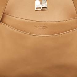 Pre Owned Lancel Beige Leather Satchel