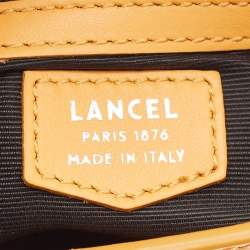 Pre Owned Lancel Dark Yellow Brushed Leather Sixtine Shoulder Bag