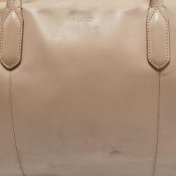 مملوكة مسبقًا Lancel Beige Leather Boston Weekender Bag