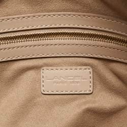 مملوكة مسبقًا Lancel Beige Leather Boston Weekender Bag