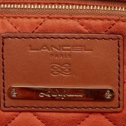 Pre Owned Lancel Brown Embossed Leather Daligramme Dali Fun Tote