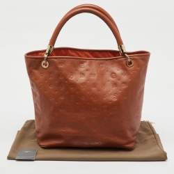 Pre Owned Lancel Brown Embossed Leather Daligramme Dali Fun Tote