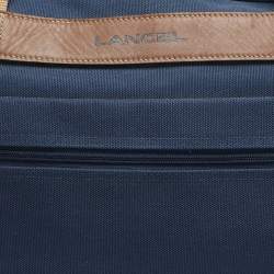 Pre Owned حقيبة الأمتعة لانسيل زرقاء من نسيج الباليستيك والجلد بعجلات