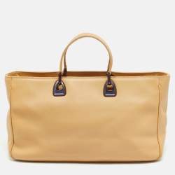 مملوكة مسبقًا Lancel East-West Tan Leather Zipped Tote