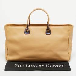 مملوكة مسبقًا Lancel East-West Tan Leather Zipped Tote