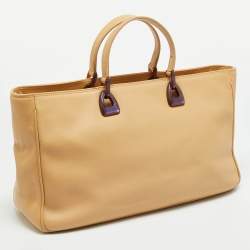 مملوكة مسبقًا Lancel East-West Tan Leather Zipped Tote