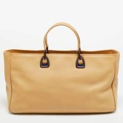مملوكة مسبقًا Lancel East-West Tan Leather Zipped Tote
