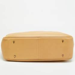 مملوكة مسبقًا Lancel East-West Tan Leather Zipped Tote