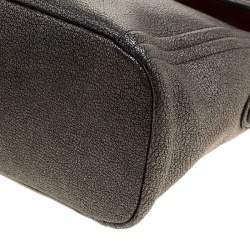 Lancel Metallic Grey Leather Satchel