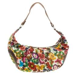 Lancel Multicolor Printed Fabric Shoulder Bag