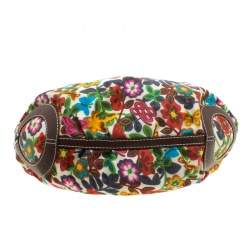 Lancel Multicolor Printed Fabric Shoulder Bag