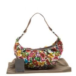Lancel Multicolor Printed Fabric Shoulder Bag