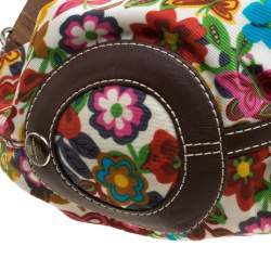 Lancel Multicolor Printed Fabric Shoulder Bag